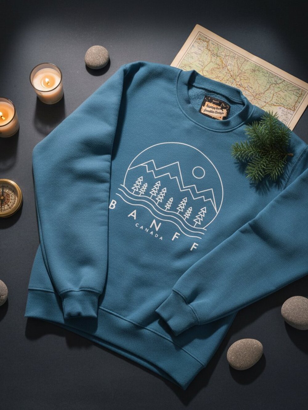 Canadian Vintage Banff Canada Graphic Crewneck Sweatshirt Dus